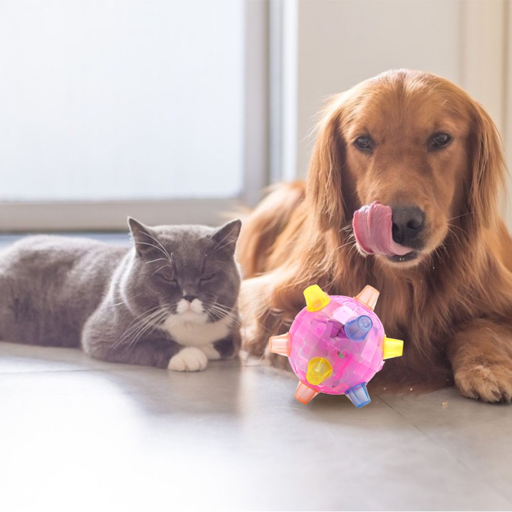 Pet Glowing Bouncing Ball Toy for Dogs Flashing Ball Elastic Flash LED Dog Toy with Light and Music Gift for Pets - Image 8