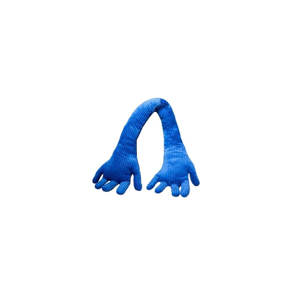 Blue Hand Shape Plush Pillows Long Strip Palm Cushion for Home Travel and Camping Sofa Pillows - Image 1