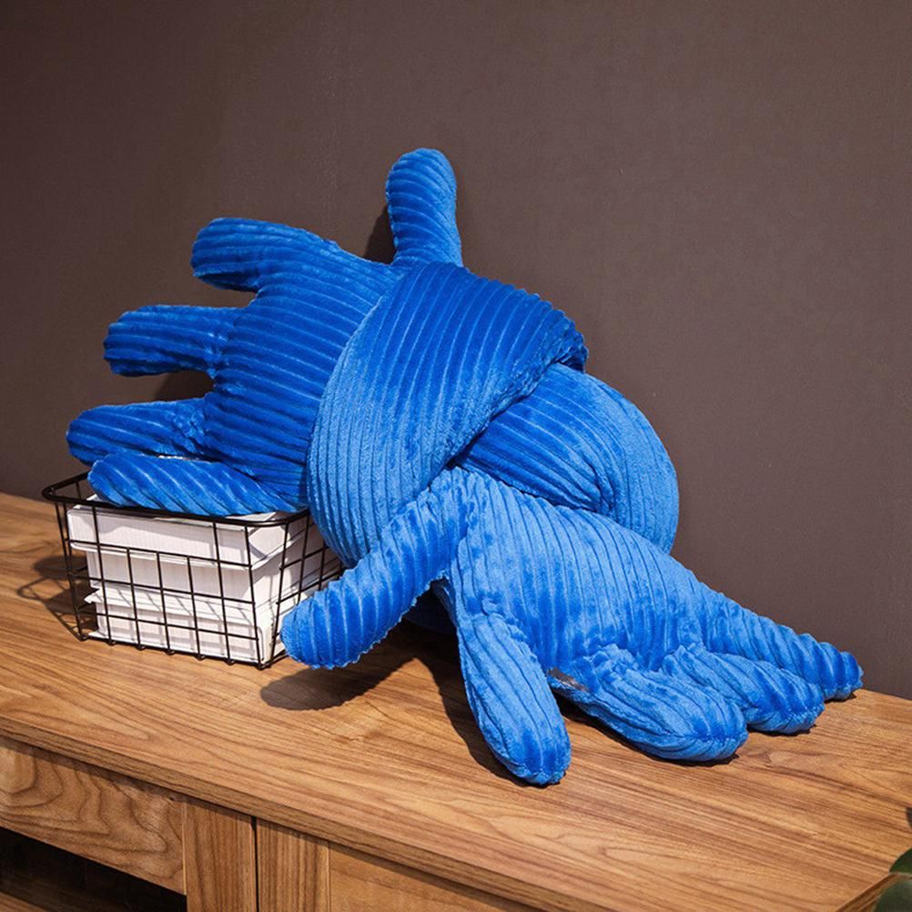 Blue Hand Shape Plush Pillows Long Strip Palm Cushion for Home Travel and Camping Sofa Pillows - Image 7