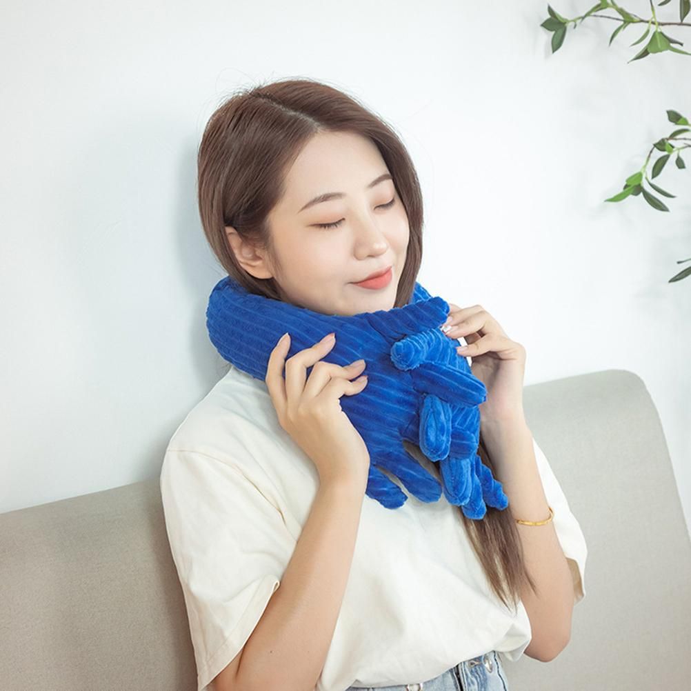 Blue Hand Shape Plush Pillows Long Strip Palm Cushion for Home Travel and Camping Sofa Pillows - Image 5