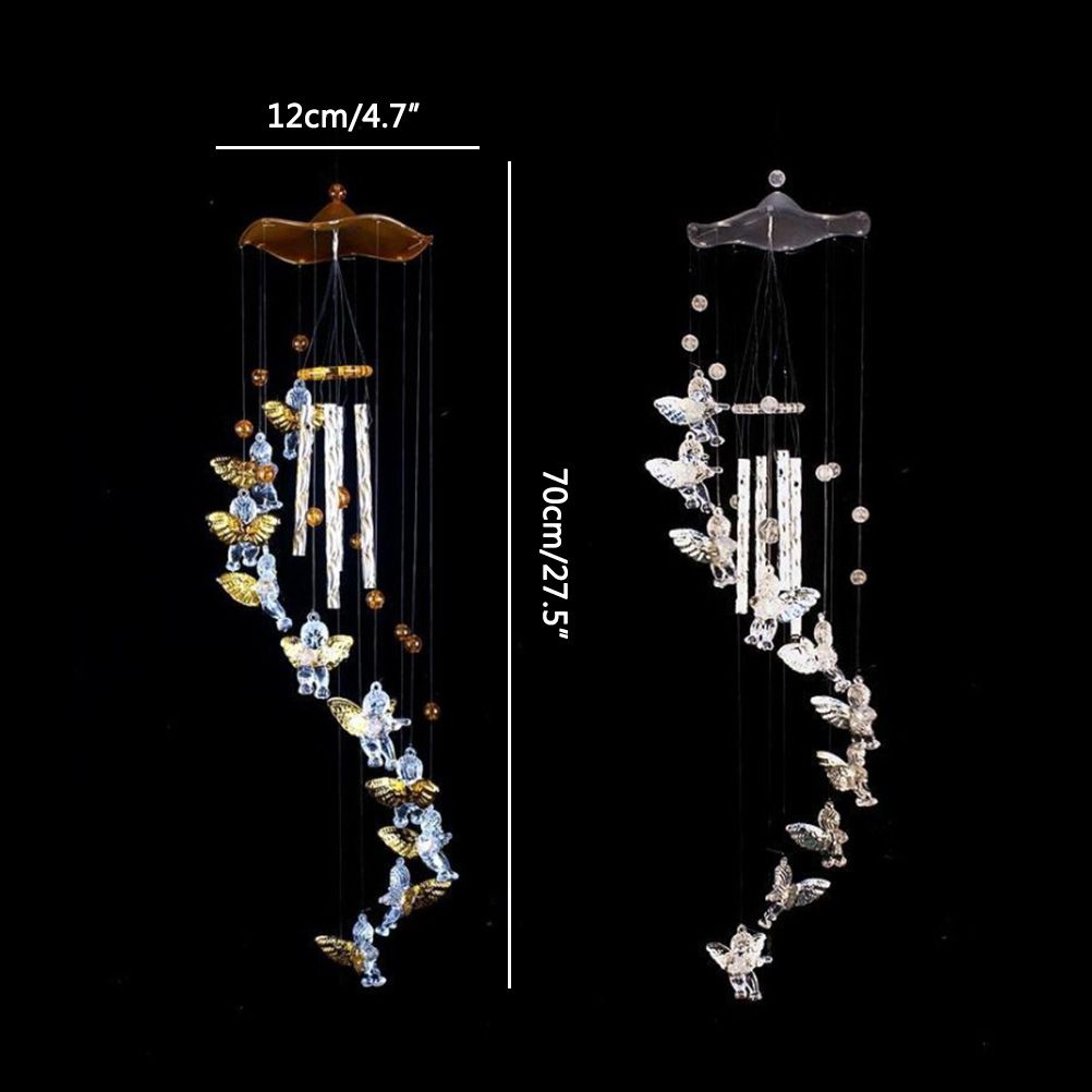 Love Angel Wind Chime Bells Hanging Living Bed Home Waterproof Wind Chimes Decor for Outdoor Yard Garden - Image 2