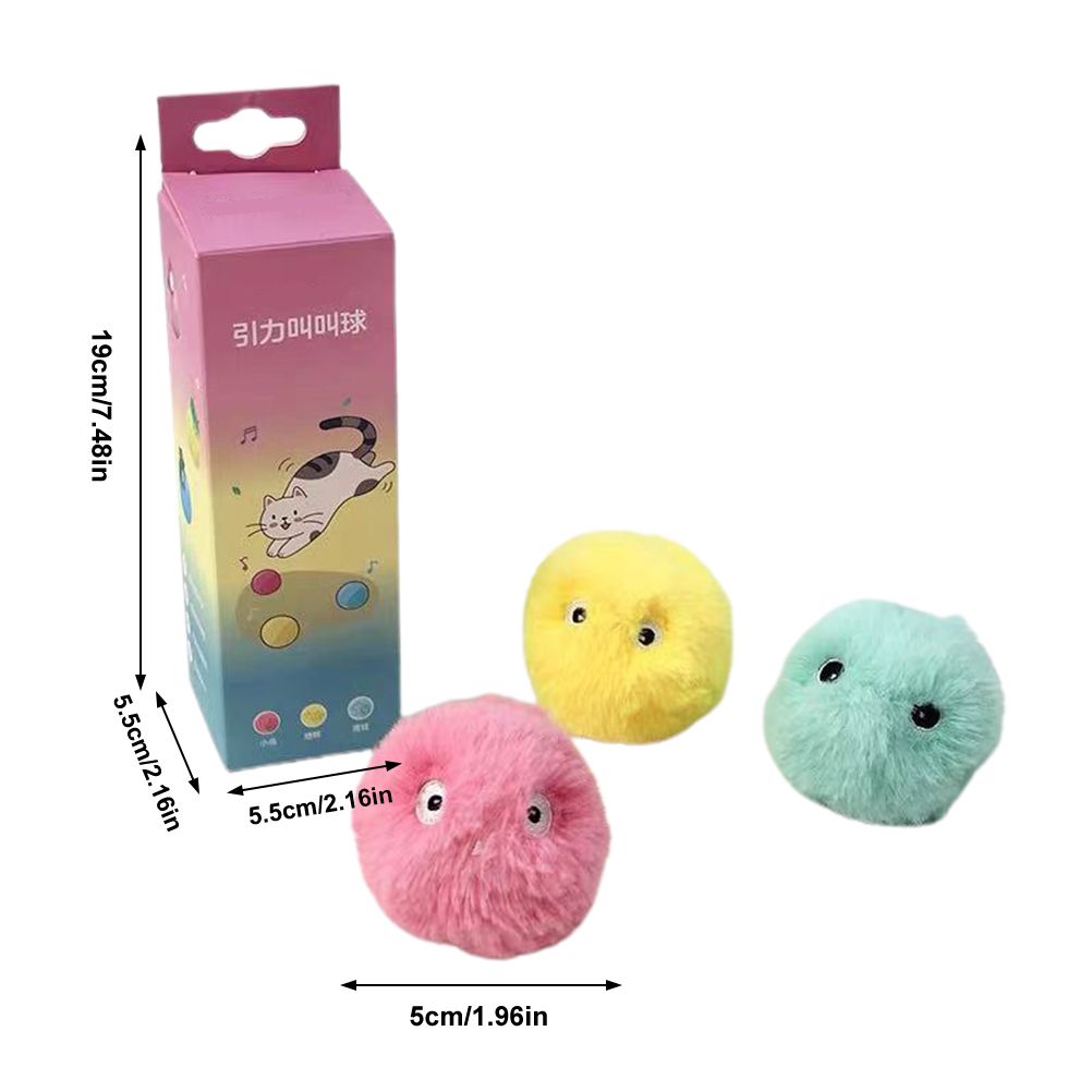 Plush Catnip Ball Cat Toy Lifelike Animal Chirping Sounds Interactive Cat Toys Soft Fluffy Plush Cat Ball Toys - Image 2