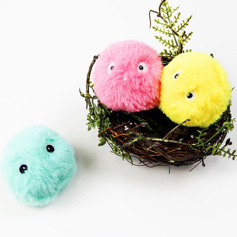 Plush Catnip Ball Cat Toy Lifelike Animal Chirping Sounds Interactive Cat Toys Soft Fluffy Plush Cat Ball Toys - Image 5