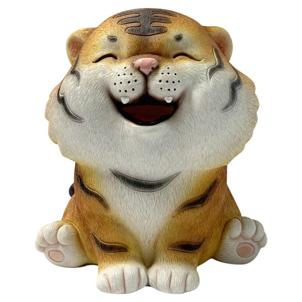 Coin Bank for Kids Must Break to Open Cute Animal Tiger Money Banks Resin Tiger Coin Saving Box Ornaments - Image 1