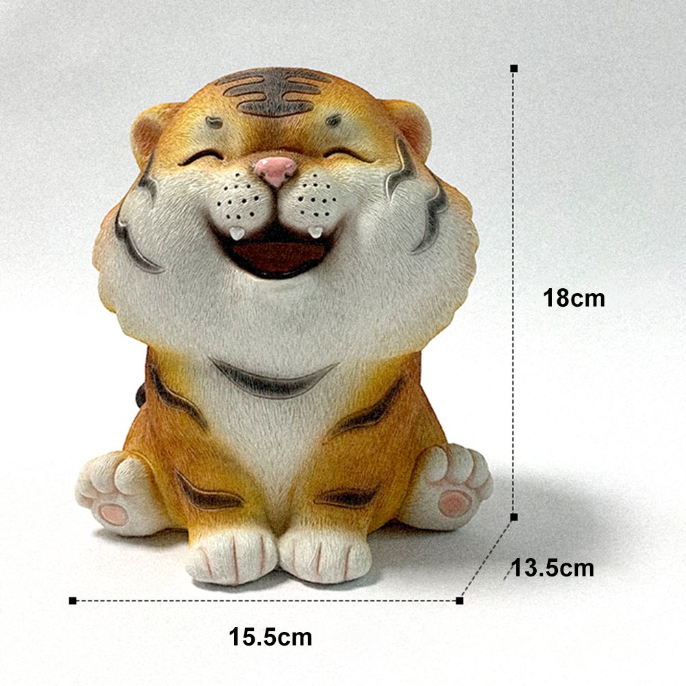 Coin Bank for Kids Must Break to Open Cute Animal Tiger Money Banks Resin Tiger Coin Saving Box Ornaments - Image 2