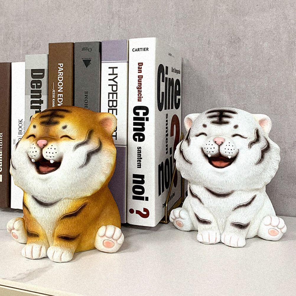Coin Bank for Kids Must Break to Open Cute Animal Tiger Money Banks Resin Tiger Coin Saving Box Ornaments - Image 8