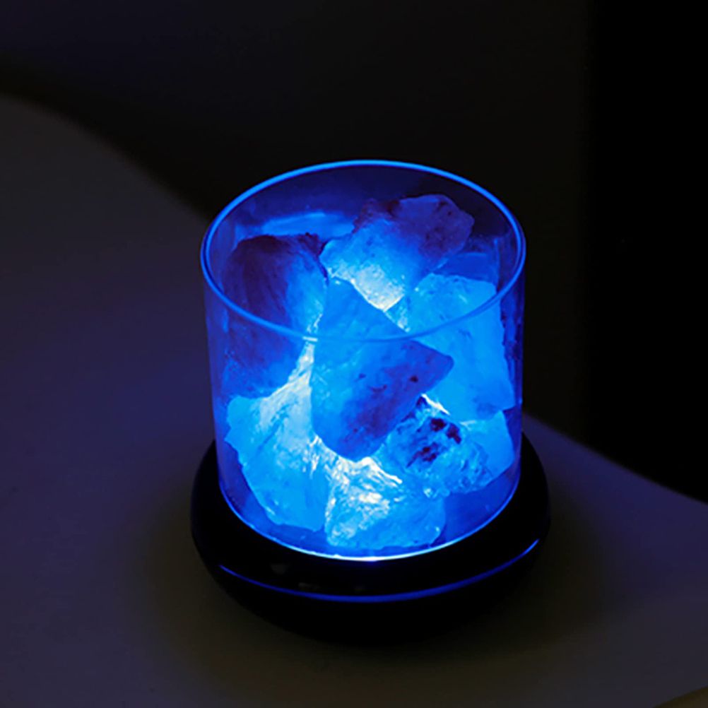 Salt Crystal Lamp Night Light USB Aroma Diffuser Salt Lamp Colorful Salt Crystal Lamp Fragrance Oil Diffuser for Office Yoga Bedroom - Image 1