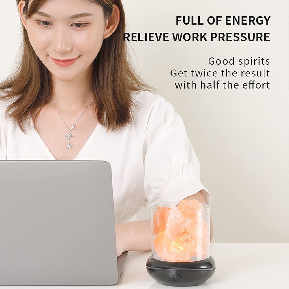 Salt Crystal Lamp Night Light USB Aroma Diffuser Salt Lamp Colorful Salt Crystal Lamp Fragrance Oil Diffuser for Office Yoga Bedroom - Image 5