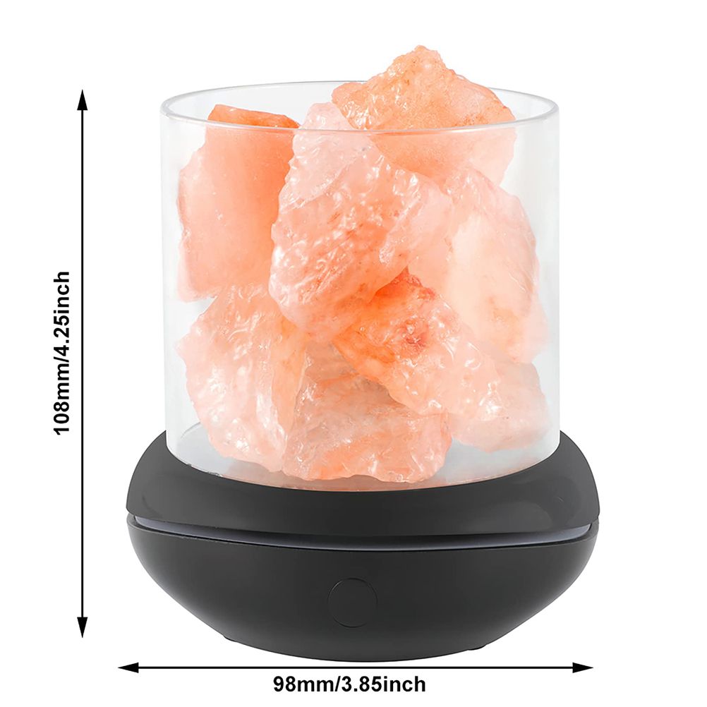 Salt Crystal Lamp Night Light USB Aroma Diffuser Salt Lamp Colorful Salt Crystal Lamp Fragrance Oil Diffuser for Office Yoga Bedroom - Image 8