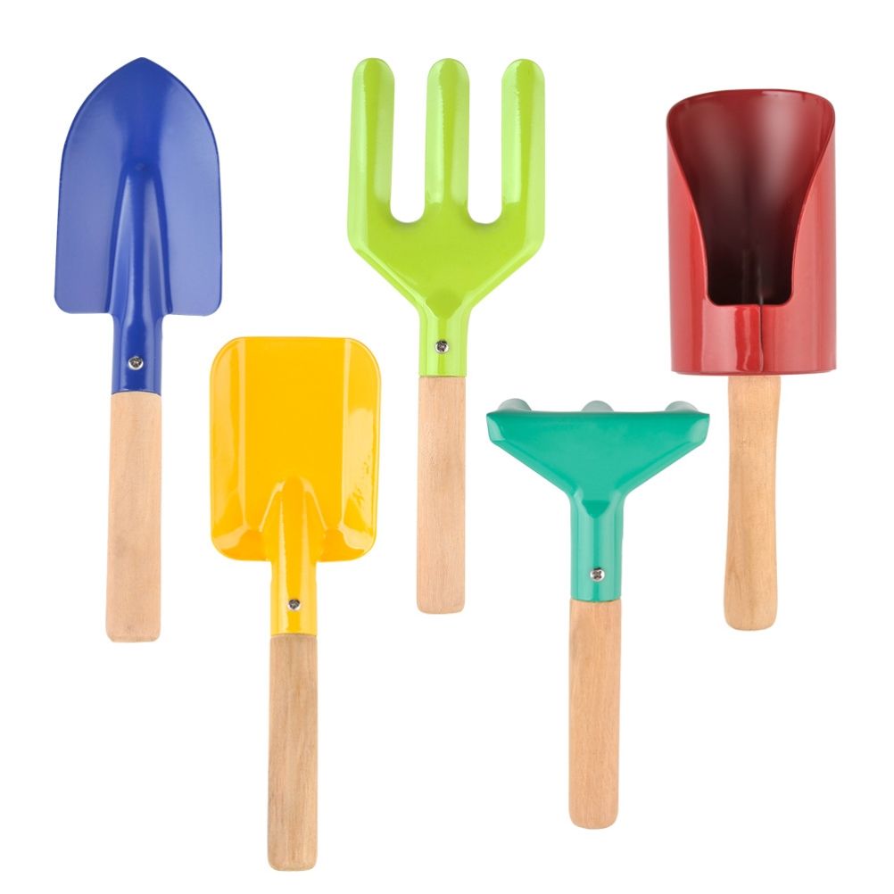 5Pcs Kids Mini Gardening Tool Set Children Garden Planting Hand Kit Garden Digging Sand Tools Toys - Image 1
