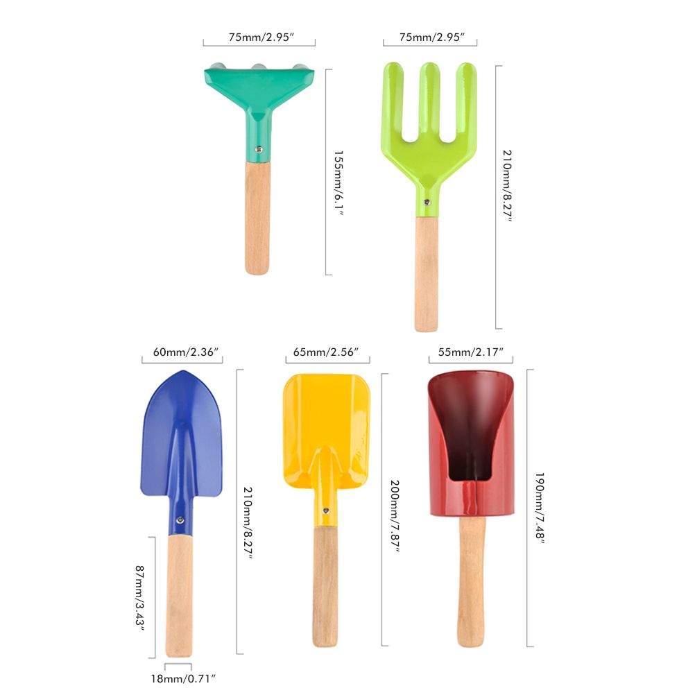 5Pcs Kids Mini Gardening Tool Set Children Garden Planting Hand Kit Garden Digging Sand Tools Toys - Image 2