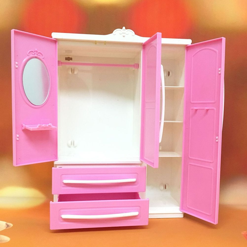 Doll Closet Clothing Organizer Mini Princess Furniture Wardrobe Ornaments Doll House Closet Toy Accessories - Image 5