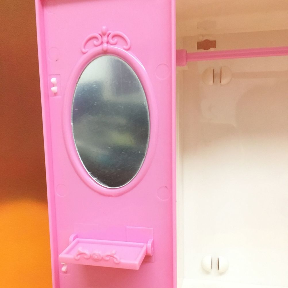 Doll Closet Clothing Organizer Mini Princess Furniture Wardrobe Ornaments Doll House Closet Toy Accessories - Image 7