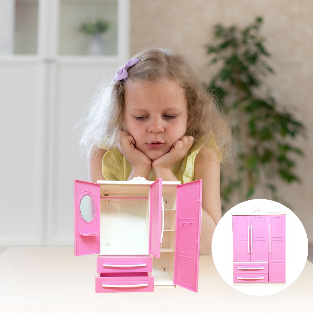 Doll Closet Clothing Organizer Mini Princess Furniture Wardrobe Ornaments Doll House Closet Toy Accessories - Image 8