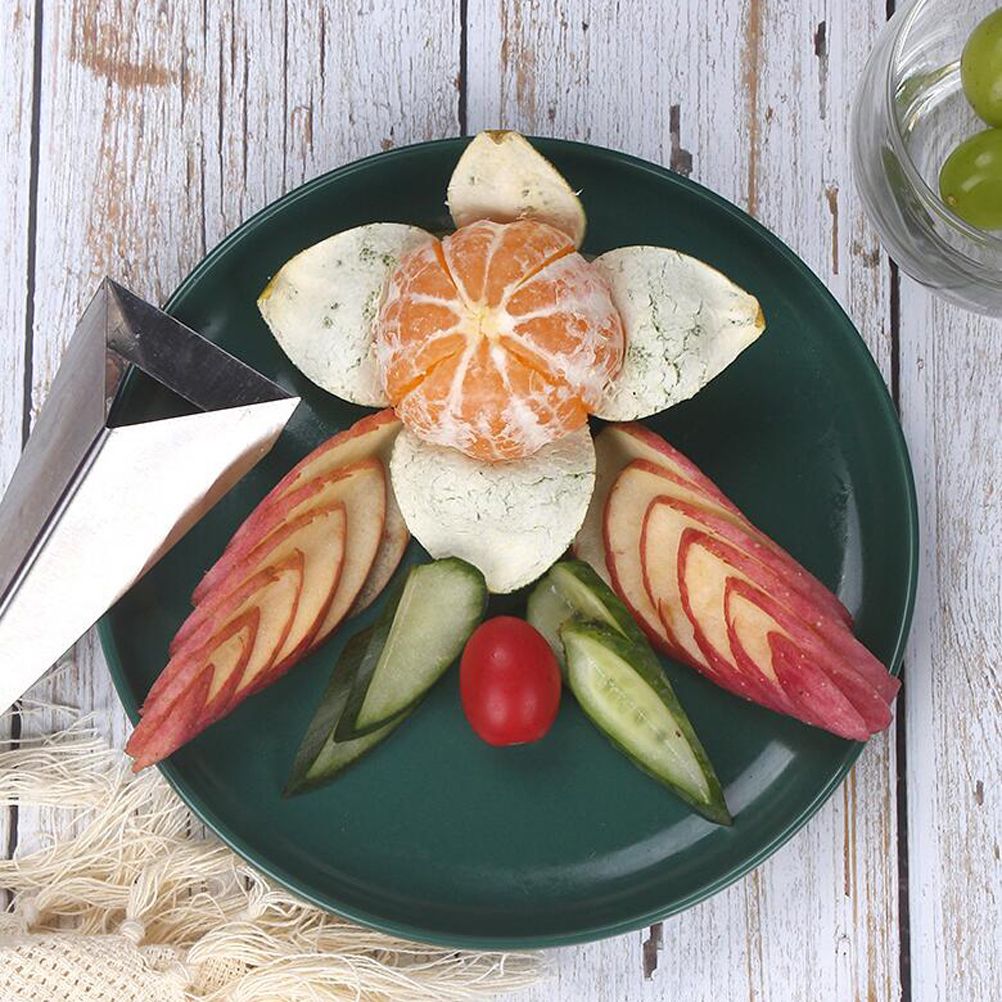 Kitchen Triangular Shape Carving Tool Stainless Steel Fruit Vegetable Engraving Slicers Flower Cutter Kitchen Gadgets - Image 3
