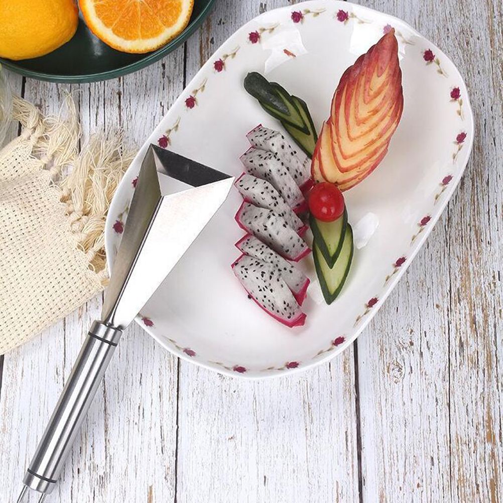Kitchen Triangular Shape Carving Tool Stainless Steel Fruit Vegetable Engraving Slicers Flower Cutter Kitchen Gadgets - Image 6