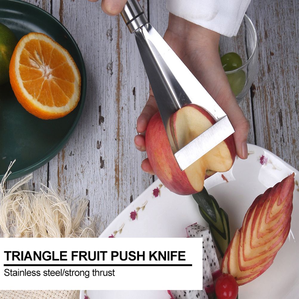 Kitchen Triangular Shape Carving Tool Stainless Steel Fruit Vegetable Engraving Slicers Flower Cutter Kitchen Gadgets - Image 7