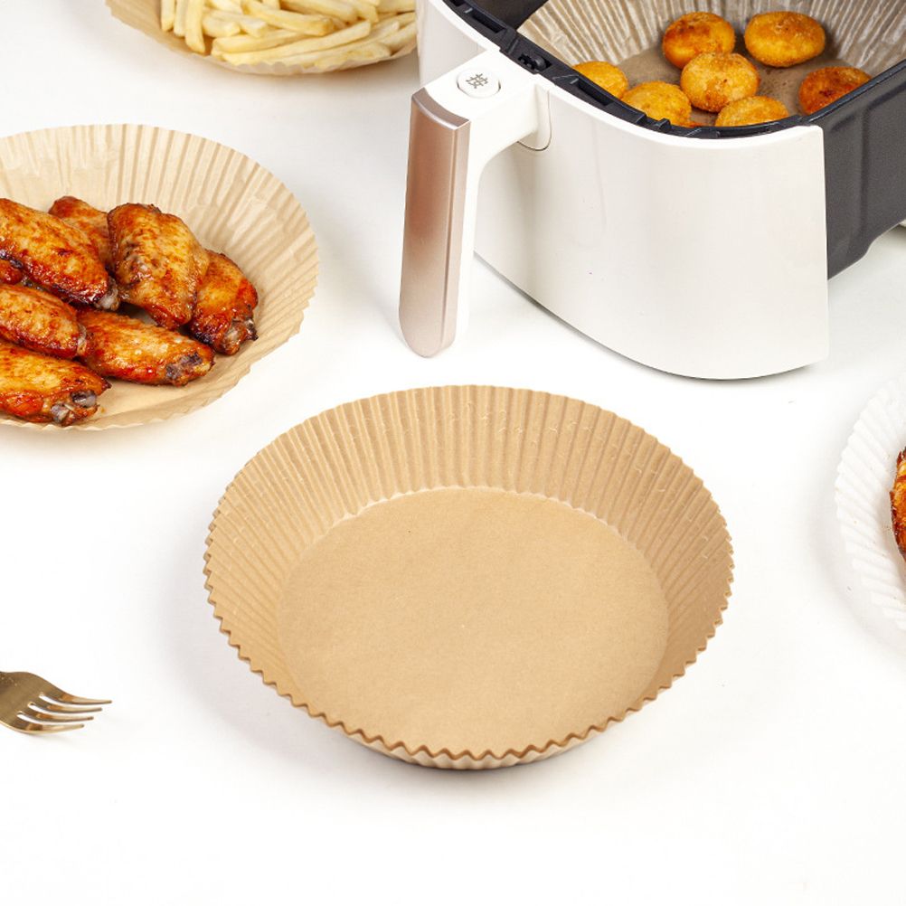 100 Pcs Air Fryer One Time Paper Liner Non Stick Air Fryer Paper Liners Oil Proof Parchment Baking Paper for Kitchen Microwave Oven - Image 6
