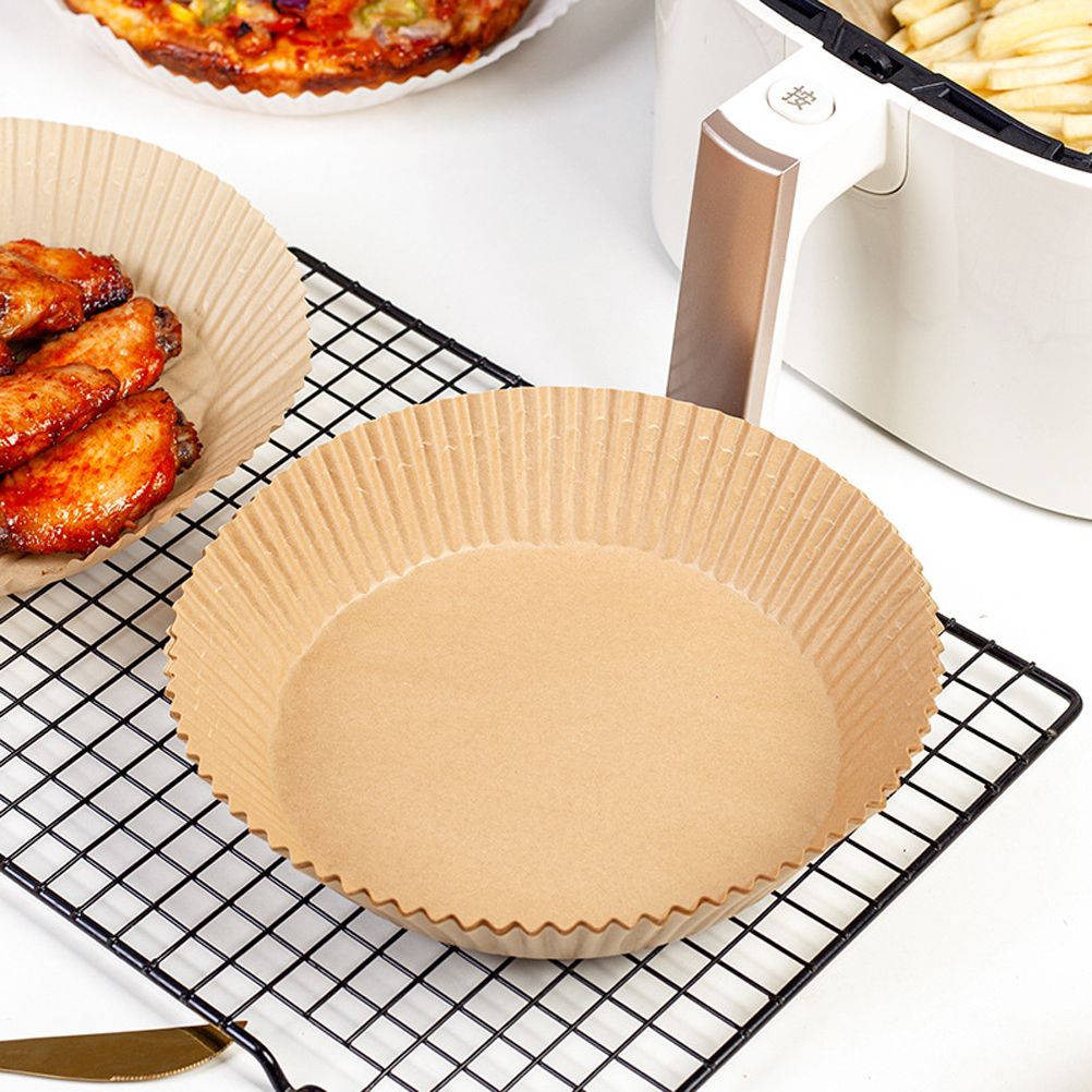 100 Pcs Air Fryer One Time Paper Liner Non Stick Air Fryer Paper Liners Oil Proof Parchment Baking Paper for Kitchen Microwave Oven - Image 7