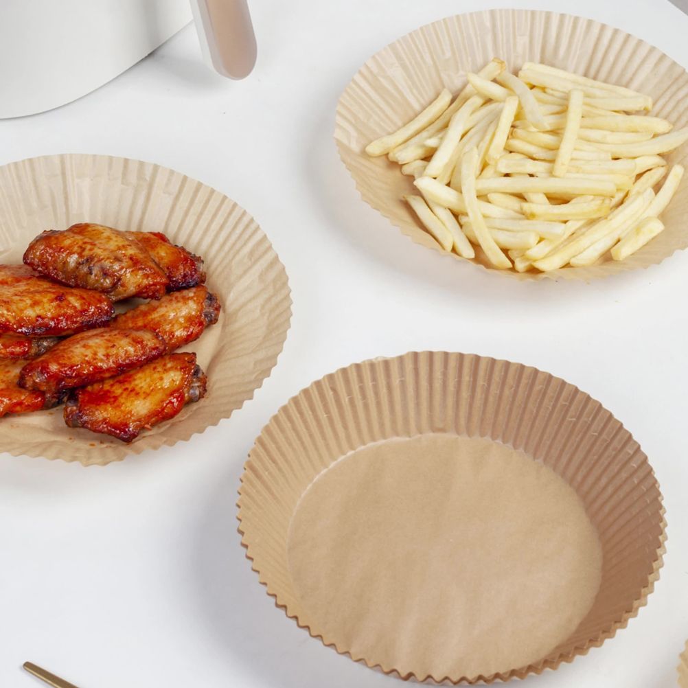 100 Pcs Air Fryer One Time Paper Liner Non Stick Air Fryer Paper Liners Oil Proof Parchment Baking Paper for Kitchen Microwave Oven - Image 8