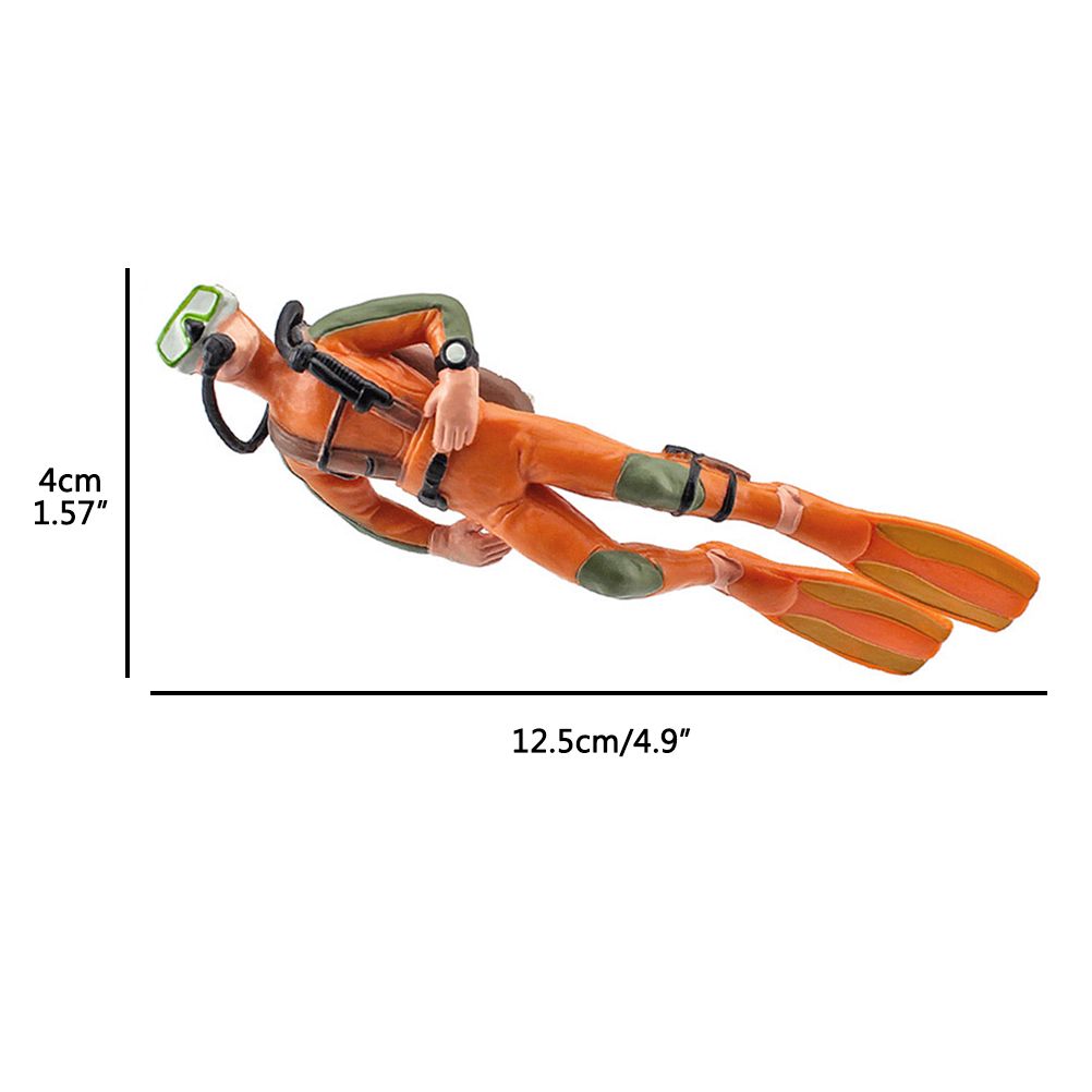 4Pcs Mini Diver Figurines Model Simulation Underwater Adventure Diver Figure Playset for Scene Layout Table Ornaments - Image 5