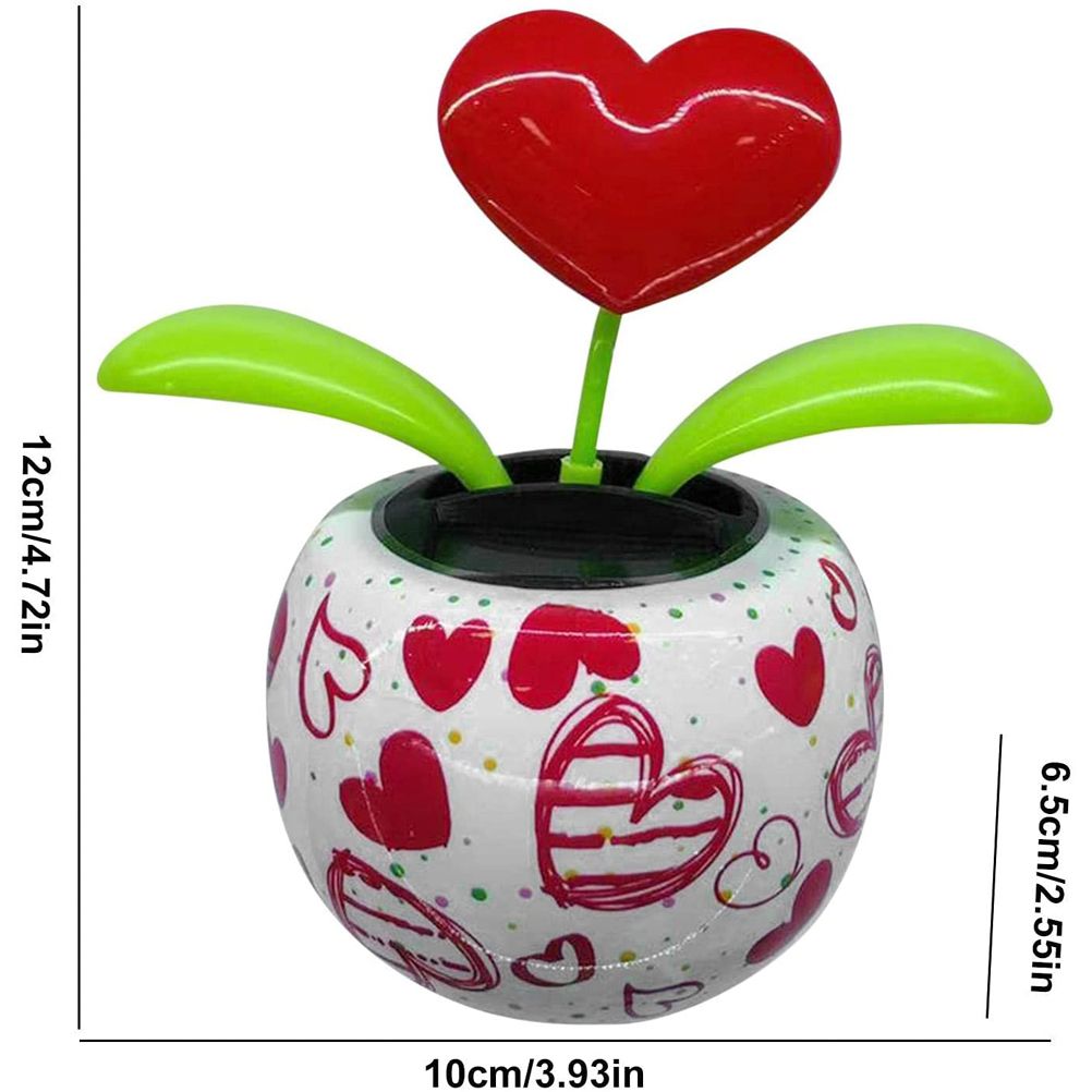 Solar Powered Dancing Flowers Swinging Ornament Electric Bobblehead Solar Flowers Toy for Car Home Decoration Gift - Image 2