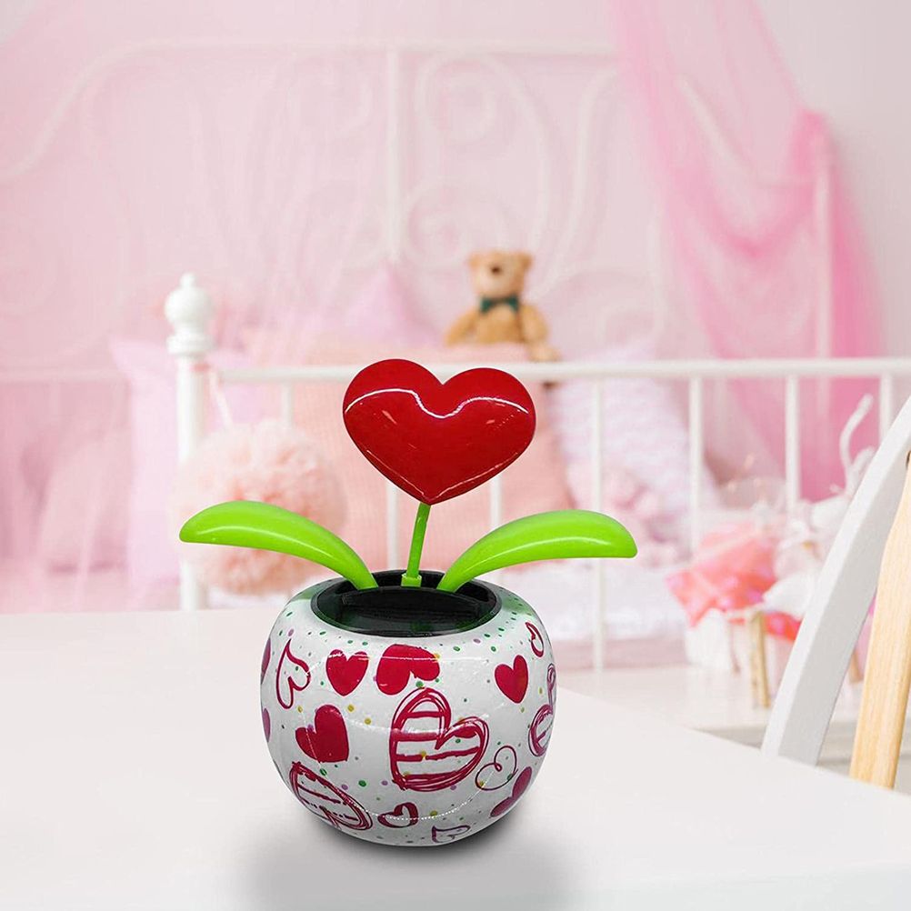 Solar Powered Dancing Flowers Swinging Ornament Electric Bobblehead Solar Flowers Toy for Car Home Decoration Gift - Image 3