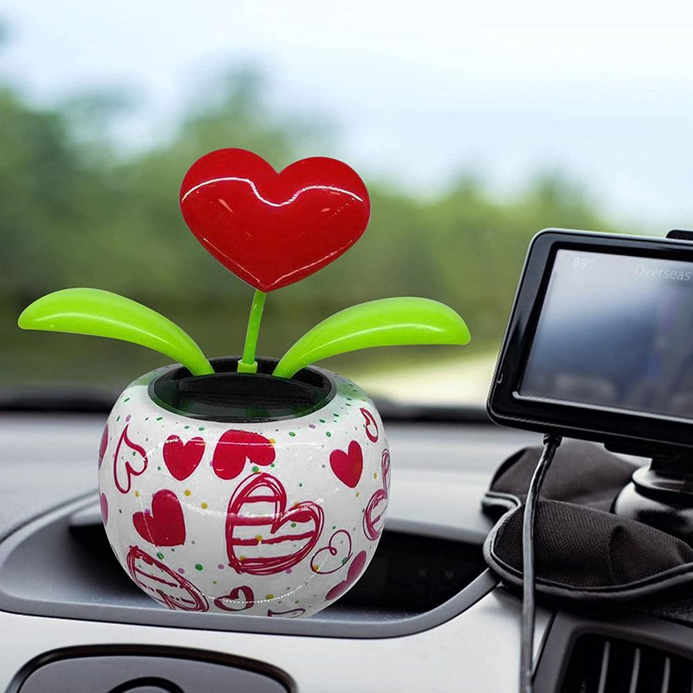 Solar Powered Dancing Flowers Swinging Ornament Electric Bobblehead Solar Flowers Toy for Car Home Decoration Gift - Image 5