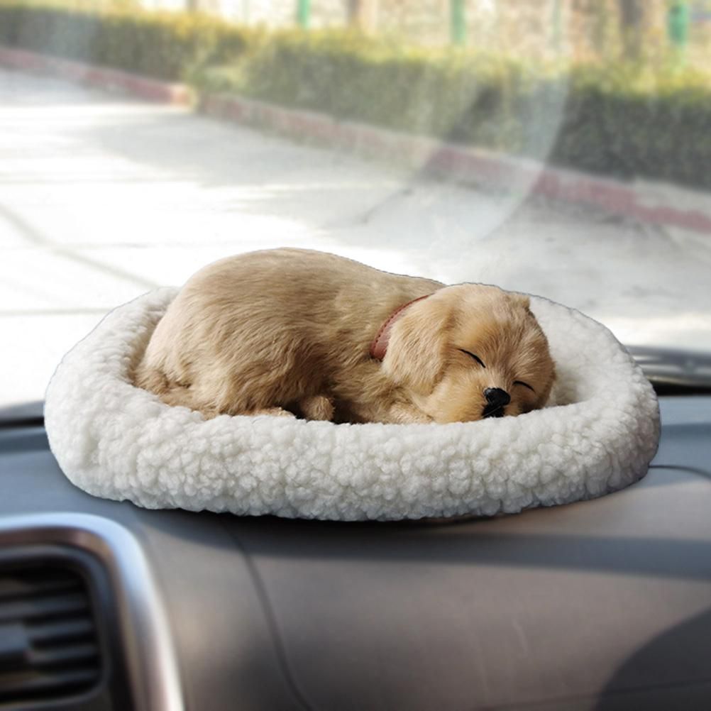 Realistic Sleeping Dog Toy Breathing Dog Stuffed Animal Doll with Mat Plush Toys for Children Home Ornament - Image 6