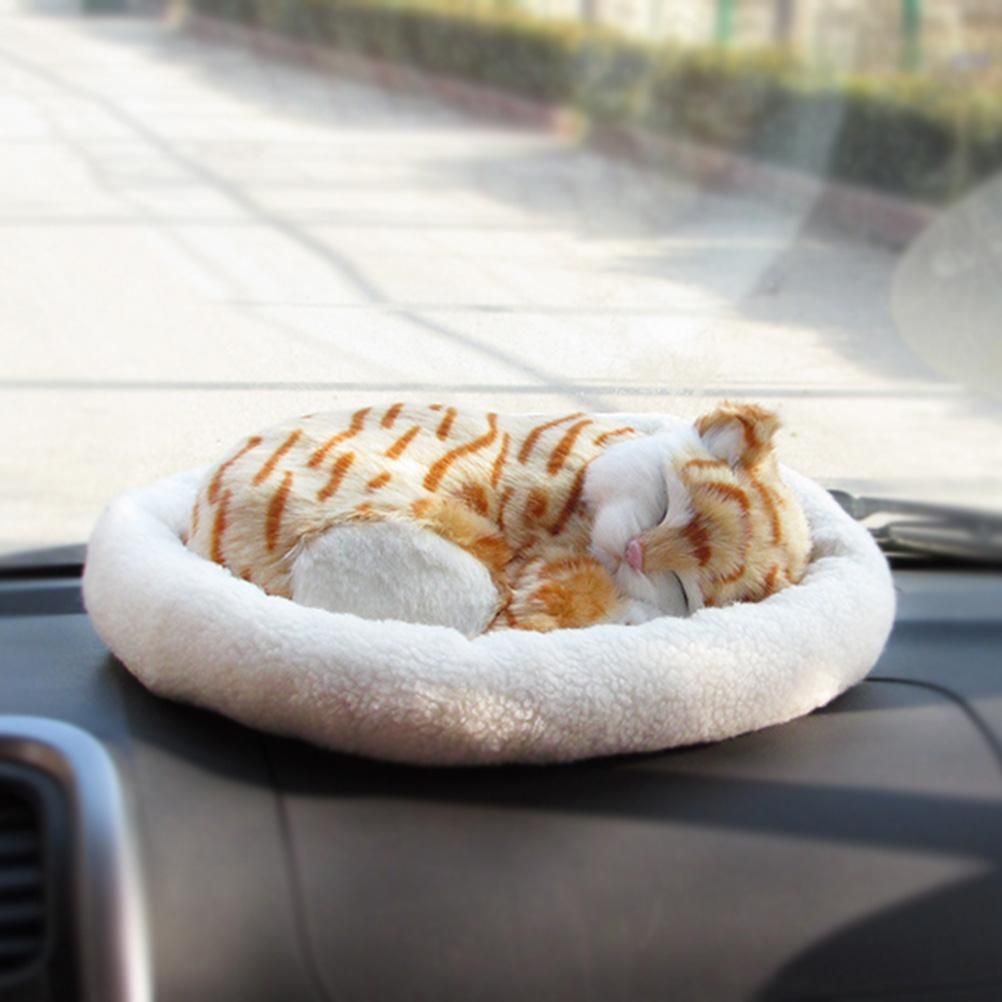 Realistic Sleeping Cat Toy Breathing Cat Stuffed Animal Doll with Mat Plush Toys for Children Home Ornament - Image 7