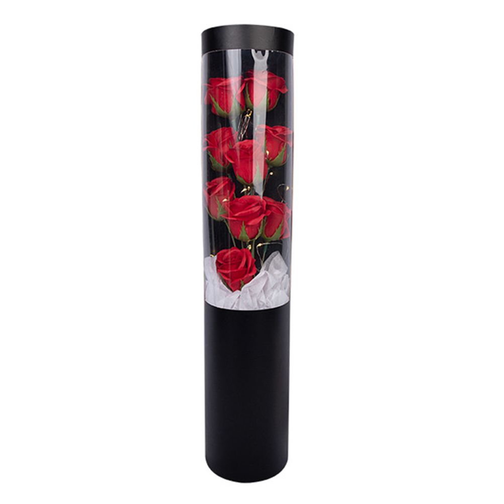 Soap Rose Flower Bouquet Gift Box Artificial Rose Flowers Rose Petal Bouquet Tube Valentine's Day Gift For Lover - Image 1
