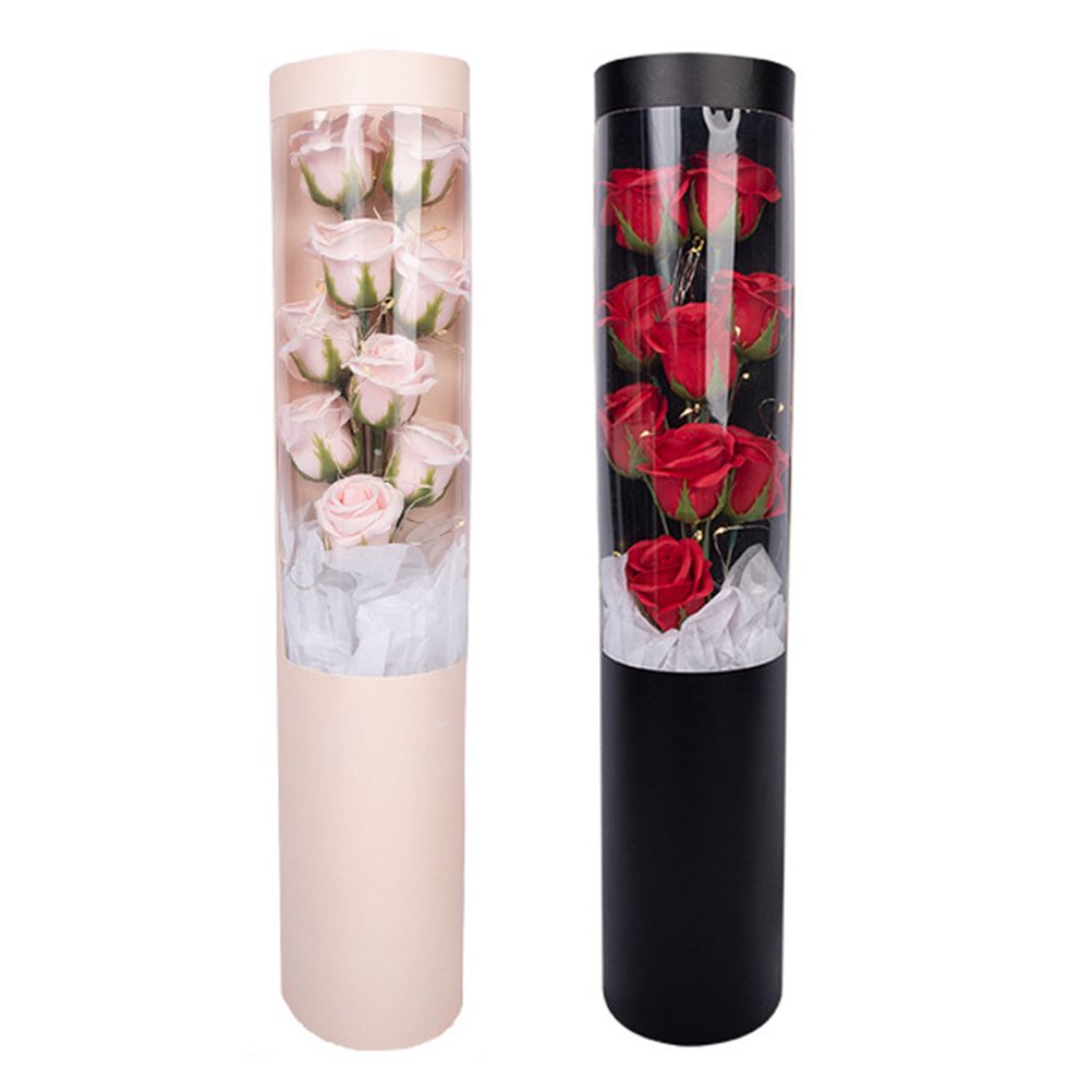 Soap Rose Flower Bouquet Gift Box Artificial Rose Flowers Rose Petal Bouquet Tube Valentine's Day Gift For Lover - Image 2