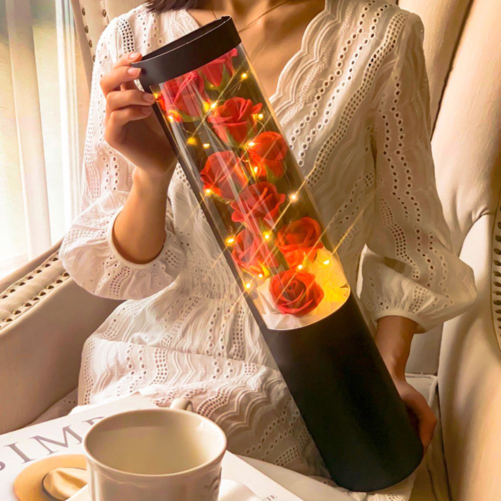 Soap Rose Flower Bouquet Gift Box Artificial Rose Flowers Rose Petal Bouquet Tube Valentine's Day Gift For Lover - Image 5