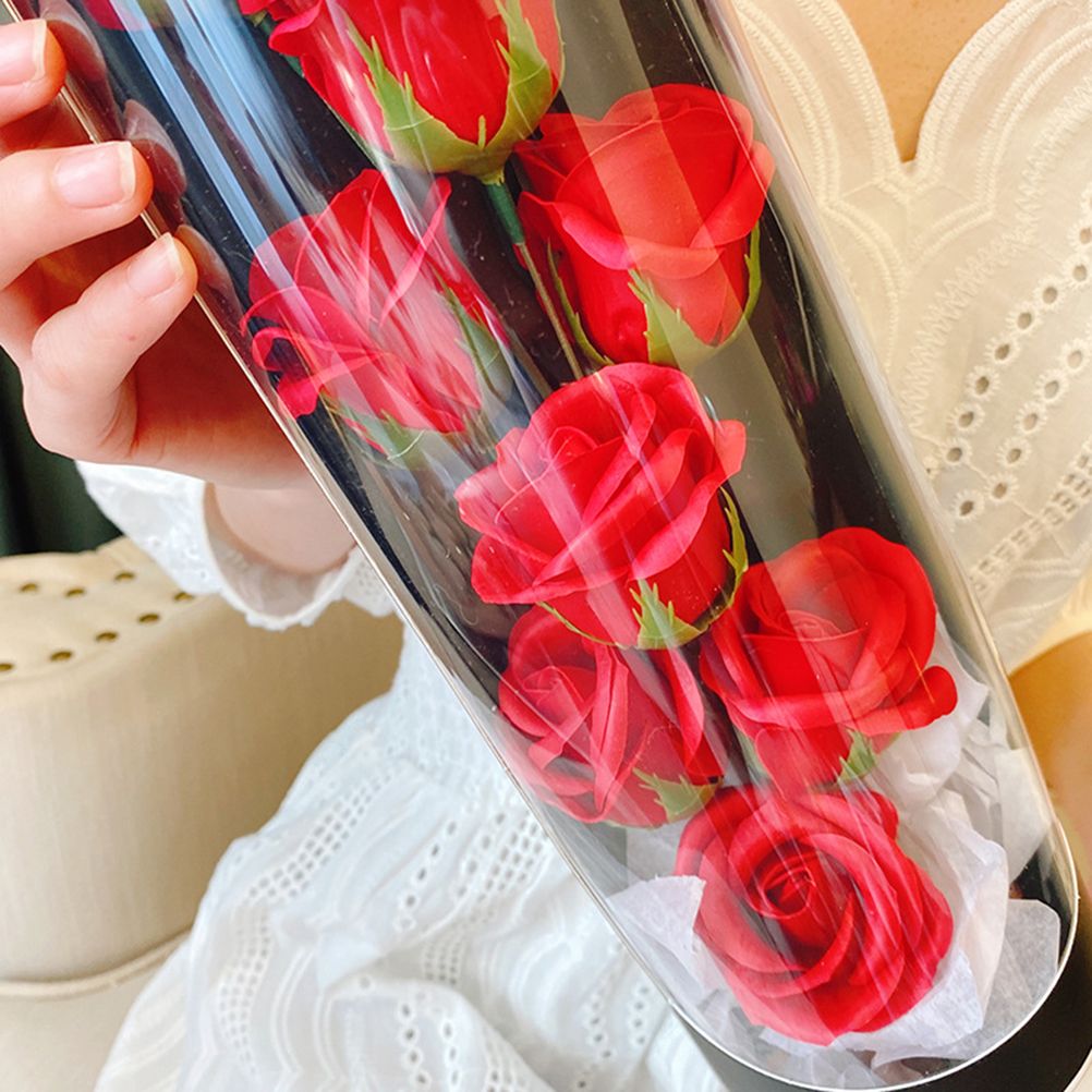 Soap Rose Flower Bouquet Gift Box Artificial Rose Flowers Rose Petal Bouquet Tube Valentine's Day Gift For Lover - Image 8