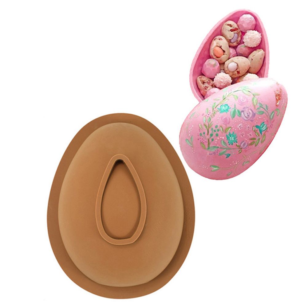 3D Easter Egg Chocolate Silicone Mold DIY Easter Surprise Mousse Moulds Baking Tool for Hot Chocolate Cocoa Bombs Cake - Image 3