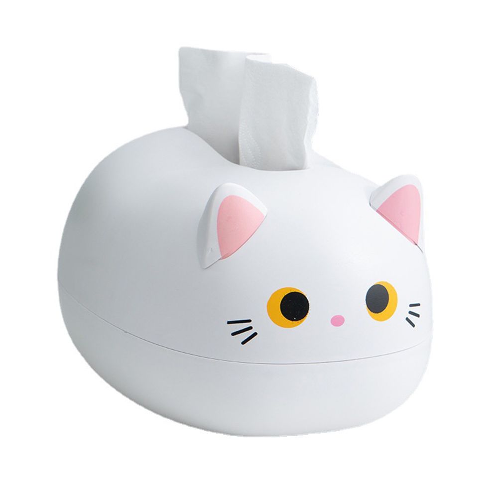 Cartoon Cat Tissue Box Desktop Paper Napkin Storage Box Paper Container Home Decoration - Image 1
