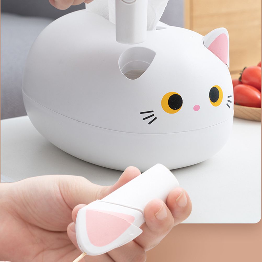 Cartoon Cat Tissue Box Desktop Paper Napkin Storage Box Paper Container Home Decoration - Image 5