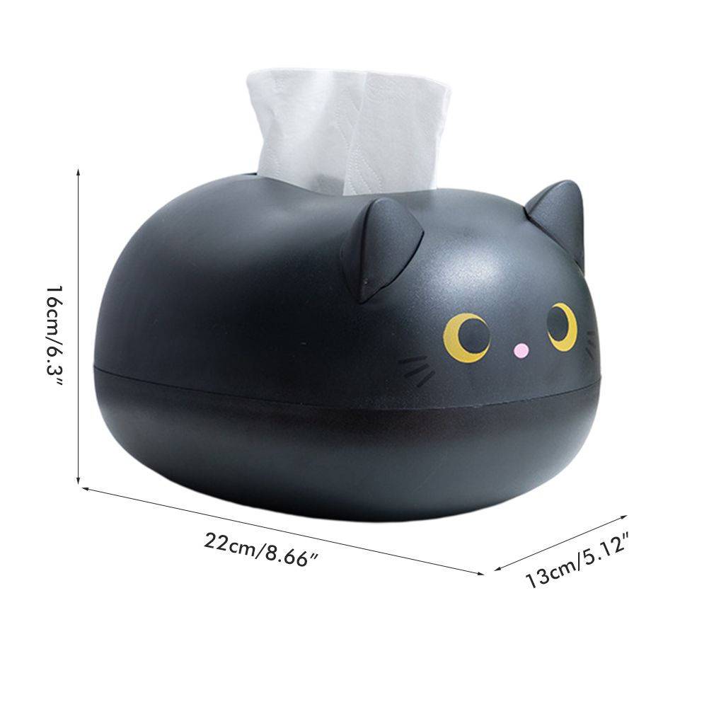Cartoon Cat Tissue Box Desktop Paper Napkin Storage Box Paper Container Home Decoration - Image 2