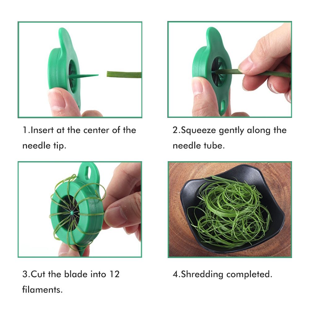 Household Stainless Steel Scallion Cutter Plum Blossom Shred Silk Cutter Sharp Onion Cutter Graters Kitchen Shred Accessories - Image 3