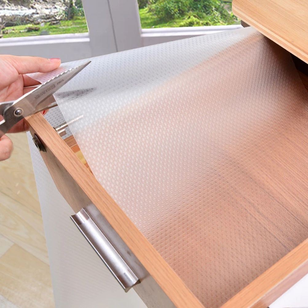 1 Roll Drawers Mat Shelf Liner for Kitchen Cabinet Oil Proof Closet Table Pad Moisture Proof Cupboards Mat - Image 5