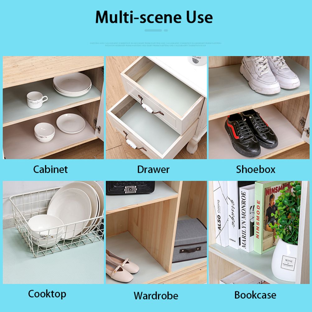 1 Roll Drawers Mat Shelf Liner for Kitchen Cabinet Oil Proof Closet Table Pad Moisture Proof Cupboards Mat - Image 7