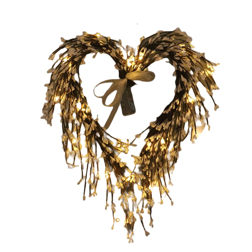 Valentine's Day Heart Wreath with Twigs and Light for Living Room Wall Staircase Door Decoration Wreath - Image 8