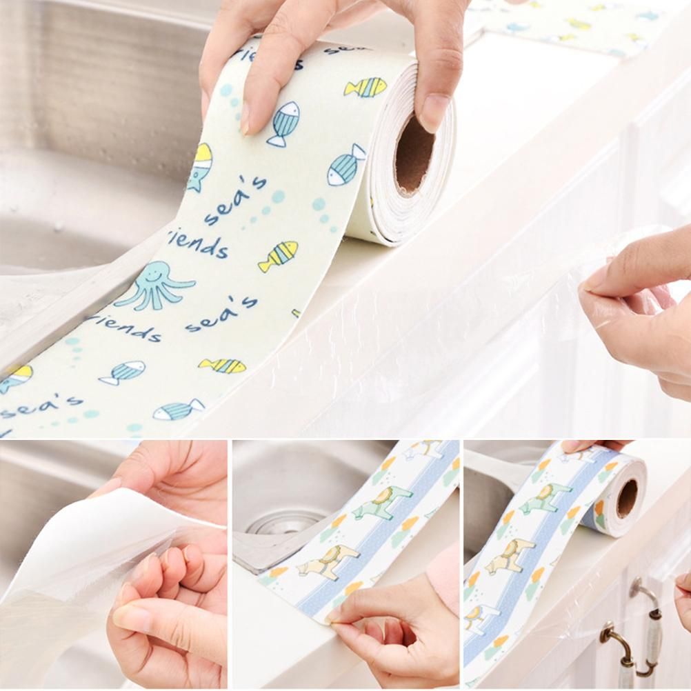 Waterproof Sealing Tape PVC Sink Bath Sealing Strip Tape for Kitchen Bathroom Adhesive Sealing Tape Seam Stickers - Image 2