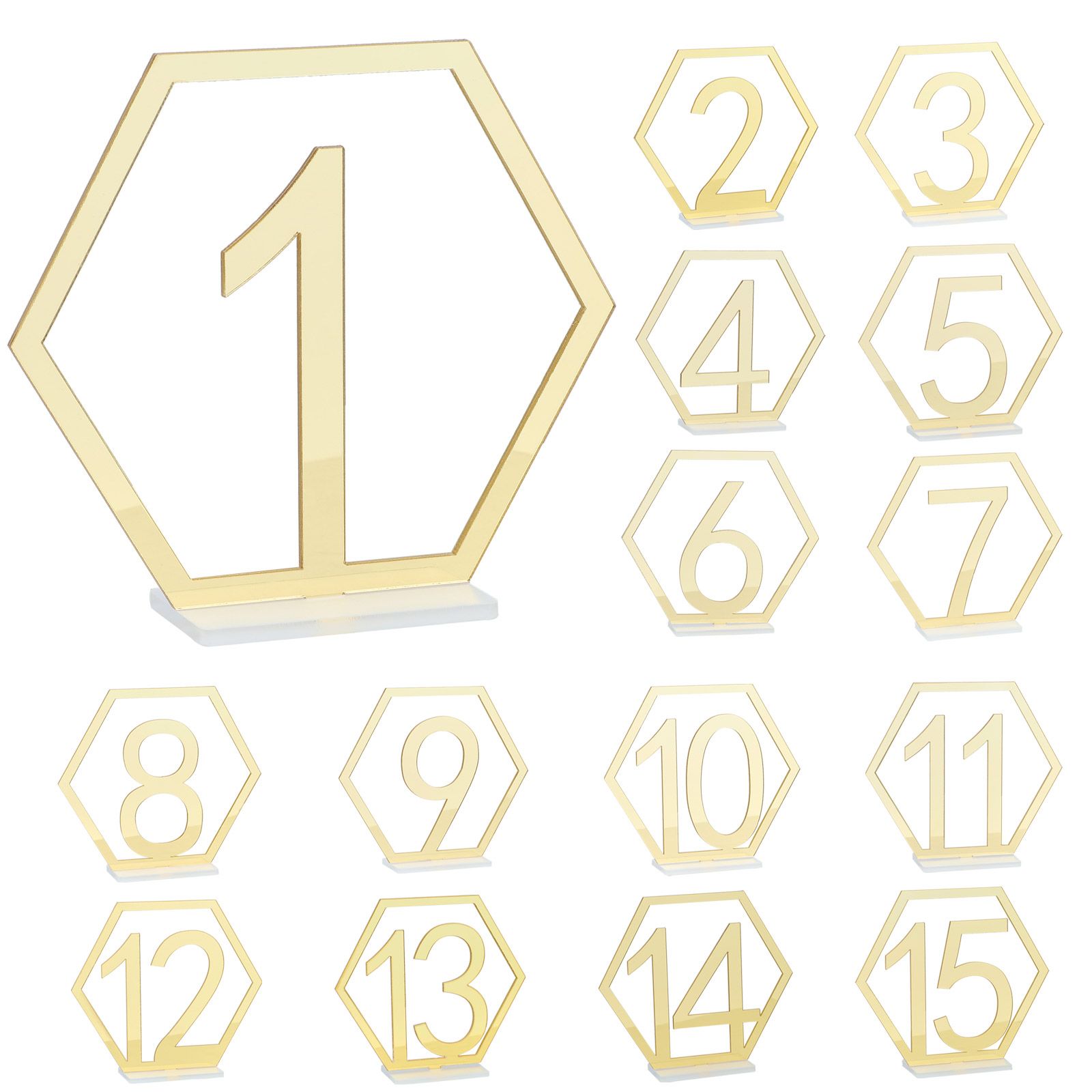 Digital Acrylic Mirror Table Number Wedding Supplies Table Decoration - Image 1