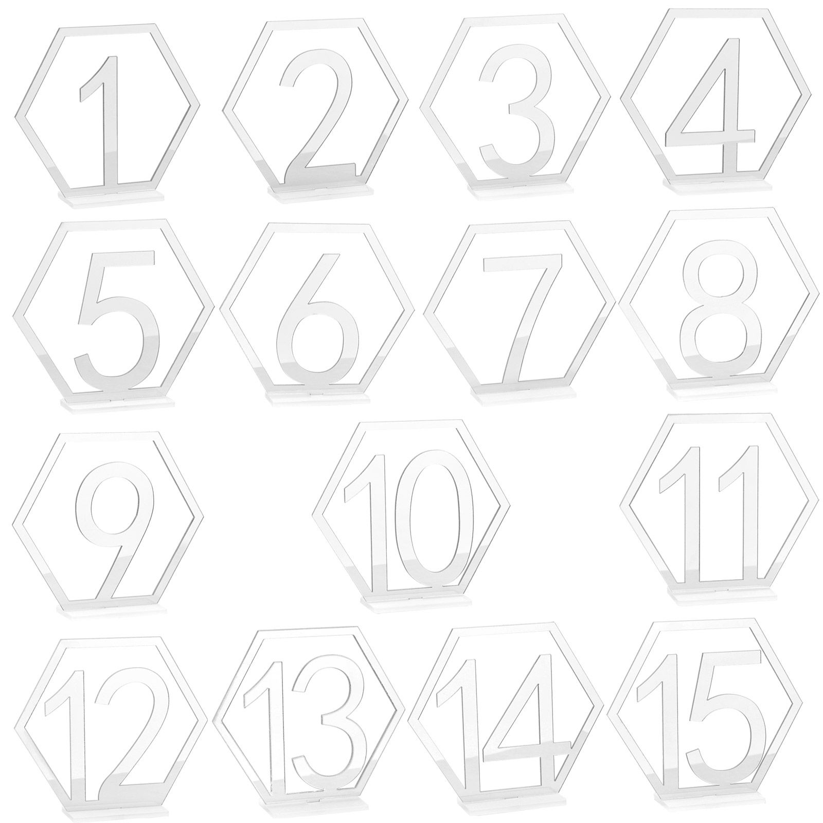 Table Number Acrylic Mirror 1 To 15 Table Number For Weddings Dinner - Image 2