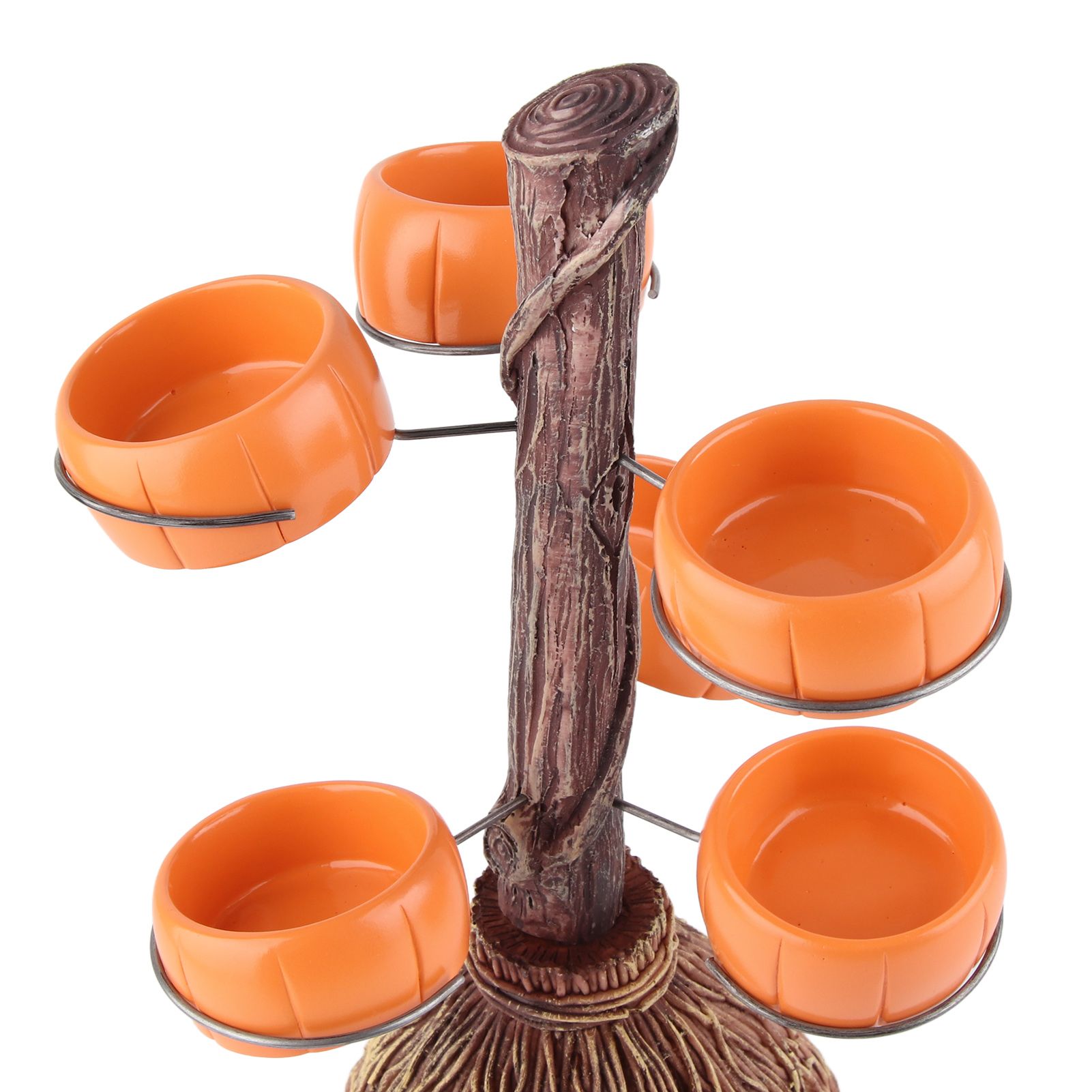 Snack Bowl Holder Halloween Pumpkin Snack Bowl Rack Witch Broom Decor Dessert Bowl Stand for Dining Table - Image 5