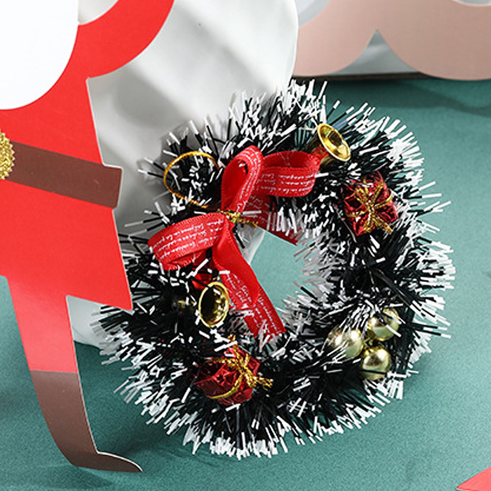 Candle Wreath Christmas Wreath Christmas Tree Wreath Candle Garland - Image 2