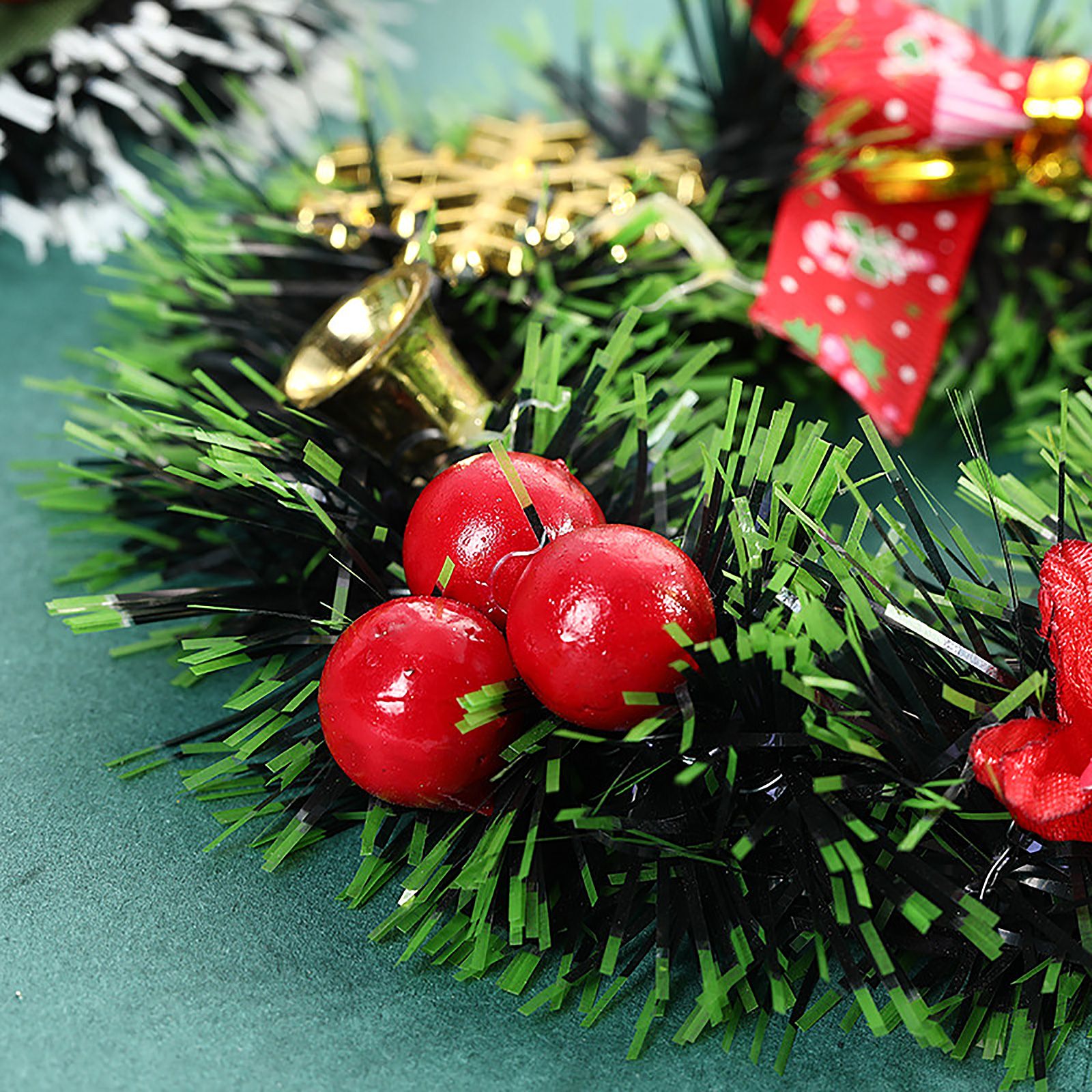 Candle Wreath Christmas Wreath Christmas Tree Wreath Candle Garland - Image 3
