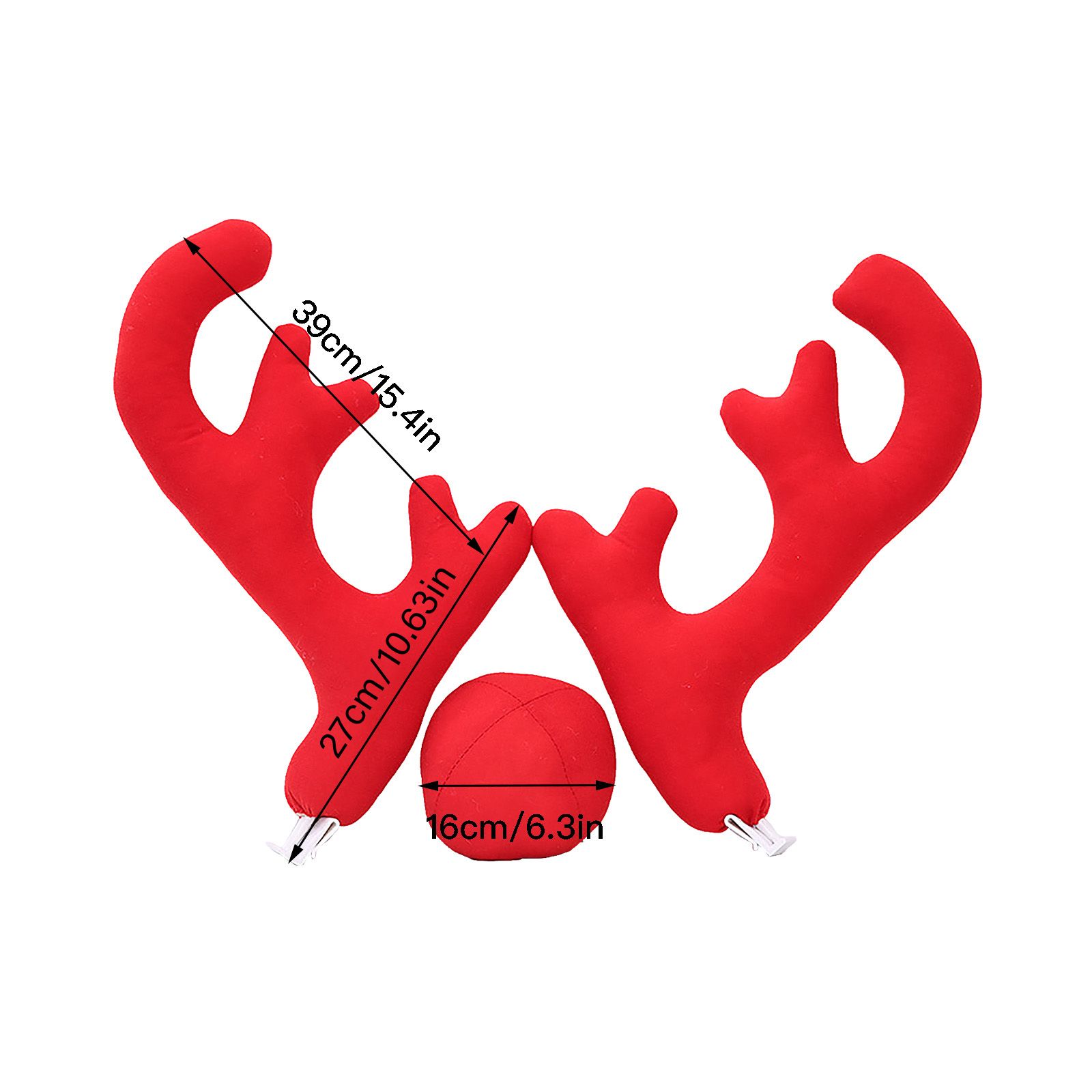 Reindeer Antlers Kit For Car Festive Christmas Car Decorations - Image 4