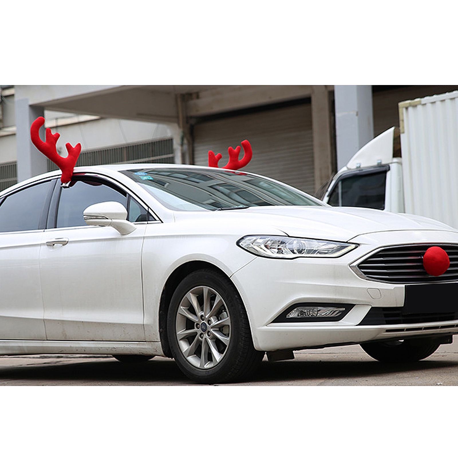 Reindeer Antlers Kit For Car Festive Christmas Car Decorations - Image 5